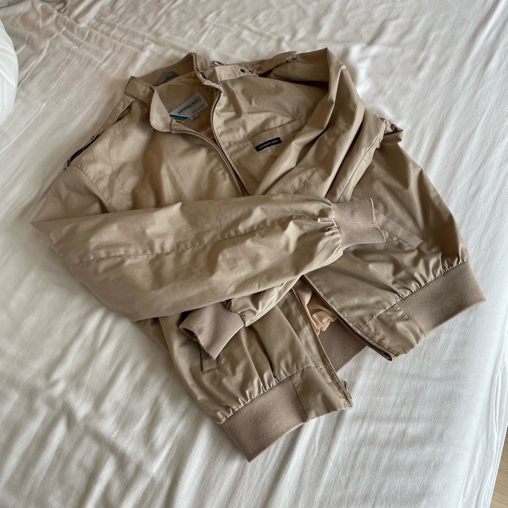 Members only beige bomber jacket